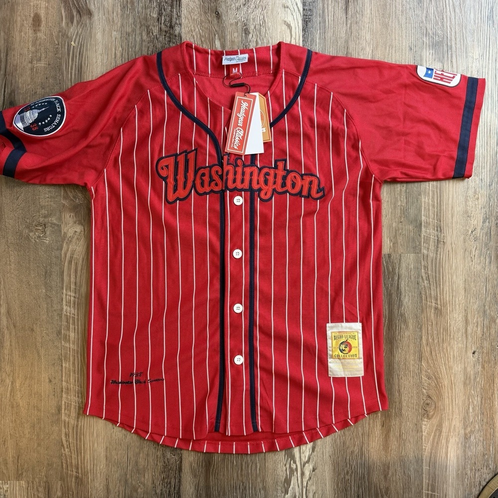 NWT Headgear Classic Washington Black Senators Negro Leage Jersey Men's Medium